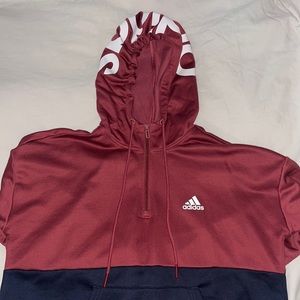 Adidas half zip hoodie